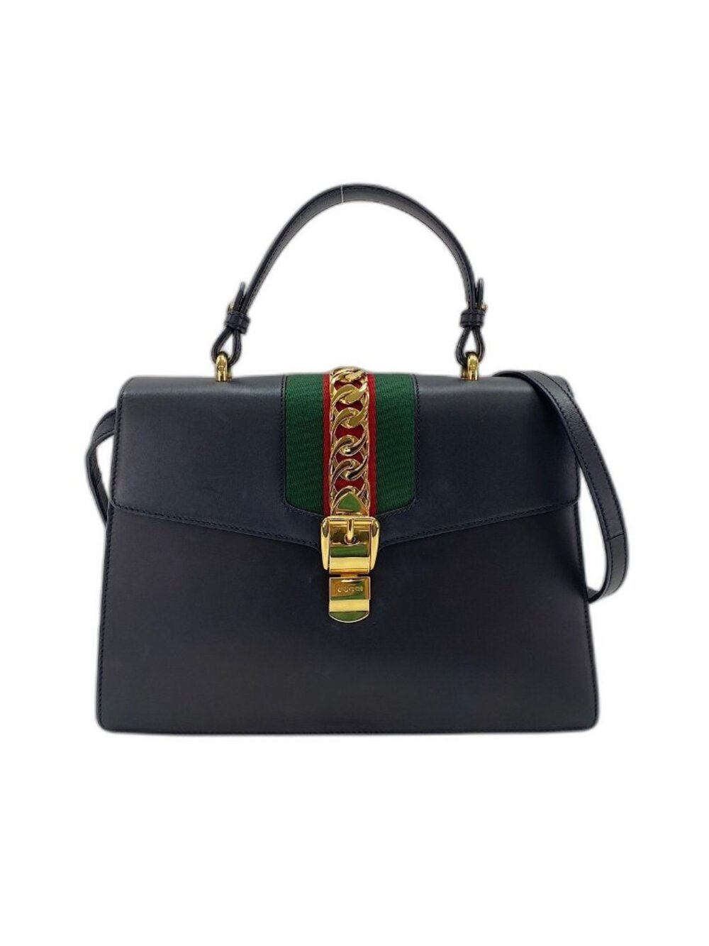Gucci Handbag Sylvie Shoulder Bag Navy